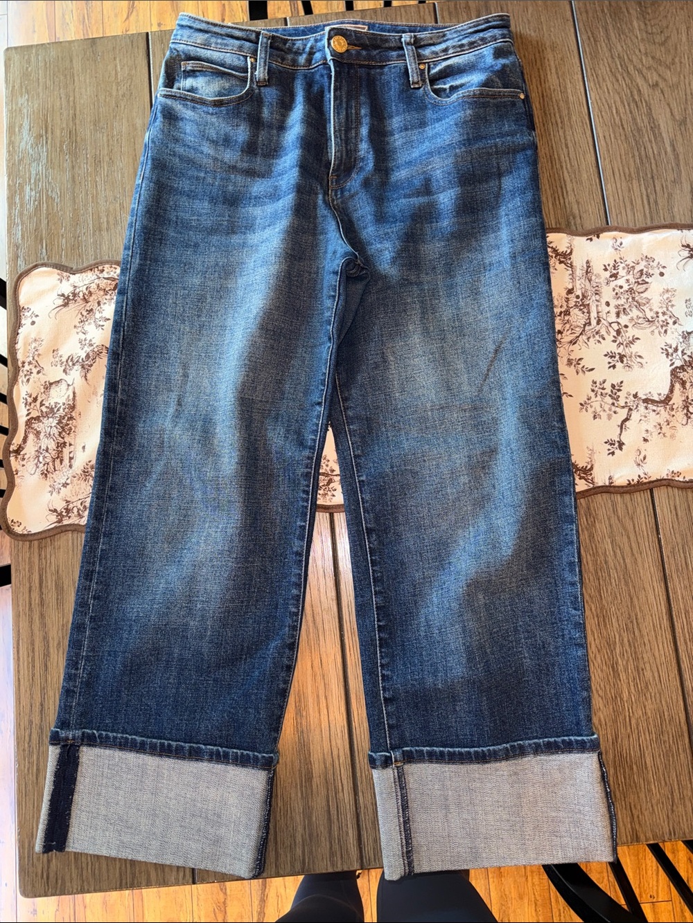 Kut from the Kloth Women’s Sienna Dark Blue Relaxed Wide Leg Jeans